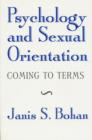 Psychology and Sexual Orientation : Coming to Terms - Book
