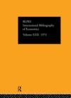 IBSS: Economics: 1973 Volume 22 - Book