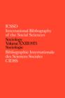 IBSS: Sociology: 1973 Vol 23 - Book