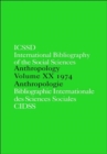IBSS: Anthropology: 1974 Vol 20 - Book