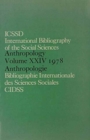 IBSS: Anthropology: 1978 Vol 24 - Book