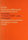 IBSS: Sociology: 1984 Vol 34 - Book