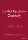 Conflict Resolution Quarterly, Volume 24, Number 4, Summer 2007 - Book