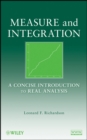 Measure and Integration : A Concise Introduction to Real Analysis - Book
