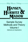 Sample Survey Methods and Theory, Volume 1 : Methods and Applications - Book