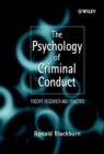 The Psychology of Criminal Conduct : Theory, Research and Practice - Book
