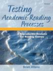 Testing Academic Reading Processes : A Reproducible Resource for Reading Courses - Book
