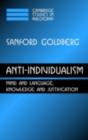 Anti-Individualism : Mind and Language, Knowledge and Justification - eBook