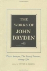 The Works of John Dryden, Volume XII : Plays Ambboyna, The State of Innocence, Aureng-Zebe - Book