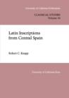 Latin Inscriptions from Central Spain - Book