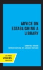 Advice on Establishing a Library - Book