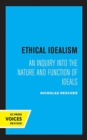 Ethical Idealism - Book