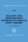 Duality and Perturbation Methods in Critical Point Theory - Book