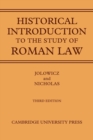 A Historical Introduction to the Study of Roman Law - Book