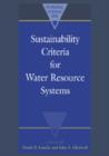 Sustainability Criteria for Water Resource Systems - Book