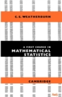 A First Course Mathematical Statistics - Book