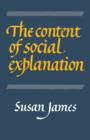 The Content of Social Explanation - Book