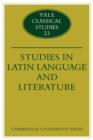 Studies in Latin Language and Literature - Book