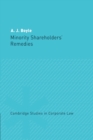Minority Shareholders' Remedies - Book