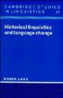 Historical Linguistics and Language Change - Book