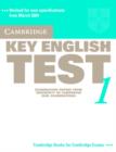 Cambridge Key English Test 1 Student's Book : Examination Papers from the University of Cambridge ESOL Examinations - Book