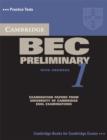 Cambridge BEC Preliminary 1 : Practice Tests from the University of Cambridge Local Examinations Syndicate - Book