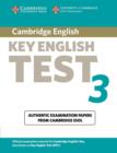 Cambridge Key English Test 3 Student's Book : Examination Papers from the University of Cambridge ESOL Examinations - Book