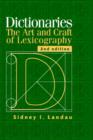 Dictionaries : The Art and Craft of Lexicography - Book