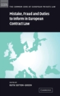 Mistake, Fraud and Duties to Inform in European Contract Law - Book
