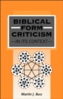 Biblical Form Criticism in its Context - eBook