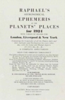 Raphael's Astronomical Ephemeris : With Tables of Houses for London, Liverpool and New York - Book