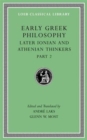 Early Greek Philosophy, Volume VII : Later Ionian and Athenian Thinkers, Part 2 - Book