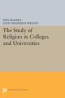 The Study of Religion in Colleges and Universities - Book
