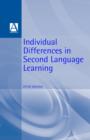 Individual Differences in Second Language Learning - Book