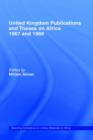 United Kingdom Publications and Theses on Africa 1967-68 : Standing Conference on Library Materials on Africa - Book