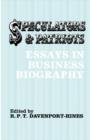 Speculators and Patriots : Essays in Business Biography - Book