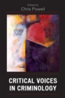 Critical Voices in Criminology - Book