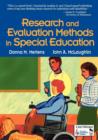 Research and Evaluation Methods in Special Education - Book