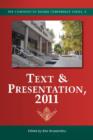 Text & Presentation, 2011 - Book