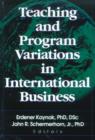 Teaching and Program Variations in International Business - Book