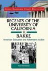Regents of the University of California v. Bakke - Book
