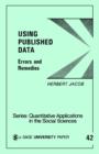 Using Published Data : Errors and Remedies - Book