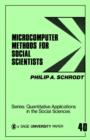 Microcomputer Methods for Social Scientists - Book