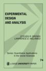 Experimental Design and Analysis - Book