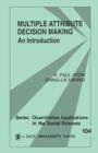 Multiple Attribute Decision Making : An Introduction - Book
