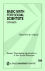 Basic Math for Social Scientists : Concepts - Book