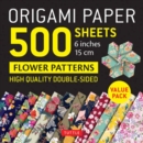 Origami Paper 500 sheets Flower Patterns 6" (15 cm) : Tuttle Origami Paper: Double-Sided Origami Sheets Printed with 12 Different Patterns (Instructions for 6 Projects Included) - Book