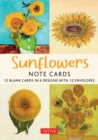 Sunflowers - 12 Blank Note Cards : 12 Blank Cards in 6 Designs with 12 Envelopes in a Keepsake Box - Book