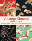 Vintage Kimono, 16 Note Cards : 8 illustrations from 1900's Vintage Japanese Kimono Fabrics (Blank Cards with Envelopes in a Keepsake Box) - Book