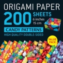 Origami Paper 200 sheets Candy Patterns 6" (15 cm) : Tuttle Origami Paper: Double Sided Origami Sheets Printed with 12 Different Designs (Instructions for 6 Projects Included) - Book
